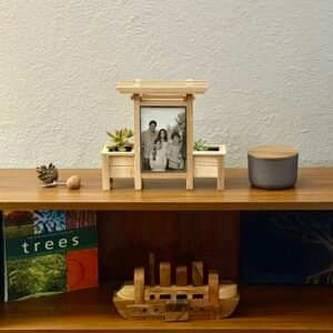 Hand Made Cedar Double Sided Photo Planter