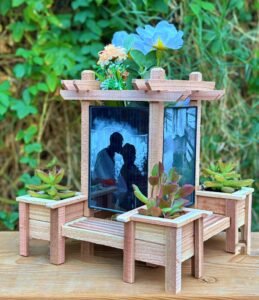 Elegant Four Sided Four Sided Center Piece Trellis Planter