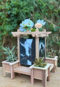 Elegant Four Sided Center Piece Trellis Planter