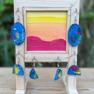 Custom Cedar made jewelry earring holder.